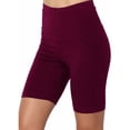 thumbnail image 5 of Summer Spandex Yoga Shorts for Women Red Women's Activewear Solid Workout Cycling Running High Waist Pants, 5 of 5