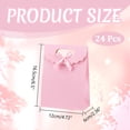 thumbnail image 2 of Rectangle Paper Gift Bags Ribbon Bowknot Decorated Candy Tote for Birthday Wedding Pink 16.5x12x6cm, 2 of 5