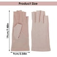 thumbnail image 2 of 3 Pairs Sunblock Fingerless Gloves for Women Non-slip UV Sun Protection Gloves Driving Gloves for Summer Outdoor, 2 of 5