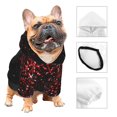 thumbnail image 3 of Cauagu Red Glitter1 Pattern Winter Pet Hoodie Sweatshirts- Dog Hoodie Sweater with Leash Hole - Cute Dog Hoodie - Pet Clothes Puppy Cat Custume -X-Small, 3 of 8