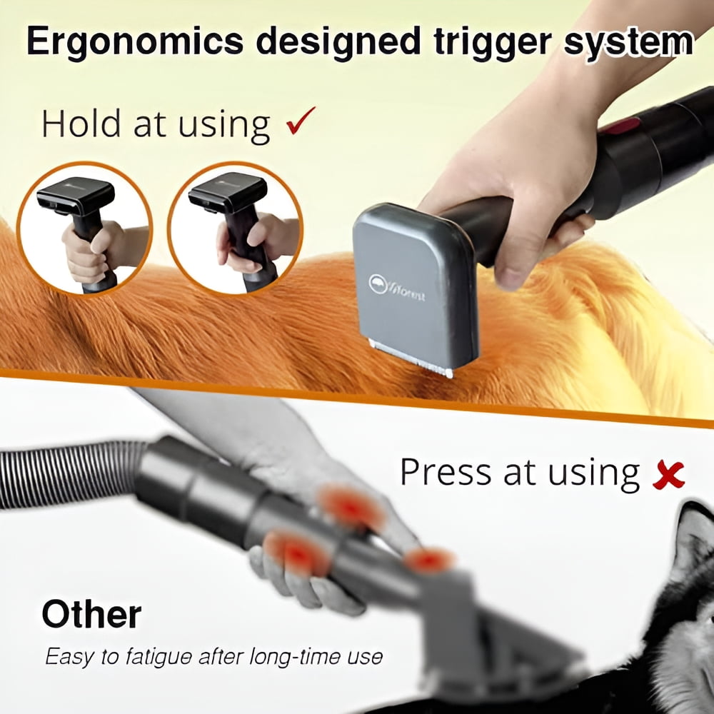Gforest Pet Hair Grooming Brush Comb Shedding Vacuum Attachment Kit Tool for Dogs and Cats