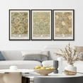 thumbnail image 4 of IDEA4WALL Framed Canvas Print Wall Art Set of 3 William Morris Floral Tapestry Vintage Pattern Nature Wilderness Geometric Modern Art Posters Calm/Relax/Cozy for Rooms - Black 24"x36"x3, 4 of 5