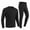 Black, variant on Dreluolixuan Plus Size Underwear for Men Fleece Lined Soft Leggings Hunting Gear Base Layer Winter Cold Weather Riding Top and Bottom Sets