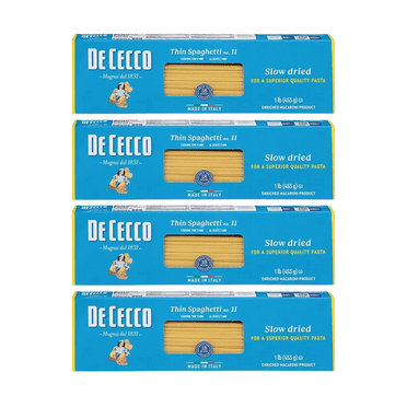De Cecco Thin Spaghetti Pasta, 16 oz (Pack of 4)