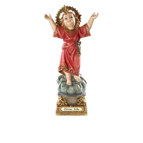 Avalon Gallery Barcelona Collection Hand-Painted Religious Statue with Gold Accents, 8-Inch, Divino Nino