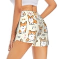 thumbnail image 3 of Disketp Cartoon Corgi Print Women's Shorts Workout Shorts for Athletic Gym Running Shorts with Phone Pockets Medium, 3 of 8