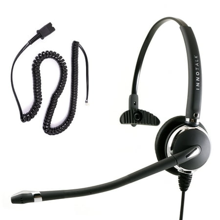 3.5 Mm Headset Adapter Microphone - Cisco 8941, 8945, 8961, 9951, 9971 Phone Headset - Best Monaural Headset with Noise Cancel Mic + Cisco Phone Headset Adapter