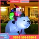 thumbnail image 2 of Muñeco inflable de Papá Noel montado en oso polar para Navidad, juguete inflable para interior y exterior, decoración navideña para jardín, 2 of 5