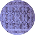 thumbnail image 1 of Ahgly Company Indoor Round Oriental Blue Industrial Area Rugs, 8' Round, 1 of 4