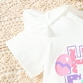 thumbnail image 5 of Gunia Baby Easter Outfit Girl Short Sleeve Letter Romper Bodysuits Cartoon Prints Shorts Breathable Beautiful Dailywear, 5 of 7
