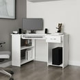 thumbnail image 4 of EKKO Corner Computer Desk L-Shaped Home Office Desk with CPU Space White, 4 of 8