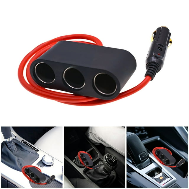 Car Splitter Heavy Duty Metal Socket Adapter For /Heating Pads/Devices 12V/24V Vehicle Power Expander Extension Plug Sockets 12v Heating Pad for Battery Higher Standards Plug Seat Heater And for Car
