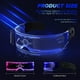 thumbnail image 2 of 2 pares de gafas con visera Led, Control Dual, 7 colores y 4 modos, gafas futuristas, gafas iluminadas, gafas Rave, gafas luminosas, 2 of 5