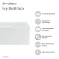 thumbnail image 3 of Ivy 54'' x 30" Bathtub with Apron Right Hand Drain in White, 3 of 11