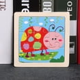 thumbnail image 2 of Nueve~Piezas Rompecabezas De Madera Coche De Animales De Dibujos animados Rompecabezas De Madera Educación Infantil Puzzle Educativo 2~5 Años Juguete De Madera, 2 of 3