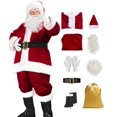 thumbnail image 1 of Disfraz de Papá Noel dgdgbaby para Hombres y Mujeres Adultos - 9 Piezas, 1 of 7
