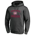 thumbnail image 2 of Men's Heather Charcoal Montreal Canadiens Victory Arch Team Fitted Pullover Hoodie, 2 of 3
