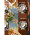 thumbnail image 2 of Hello Fall Burlap-Cotton Table Runner 72 Inches Long,Scarecrow Pumpkins Harvest Thanksgiving Farmhouse Table Runners,Outdoor Dining Tablecloths Decor for Baby Shower Party Wedding 16x72, 2 of 9