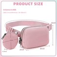 thumbnail image 3 of HAHDAXIA HVJCEZ Sacs Banane pour Femmes Hommes, Sac de Taille Mode Mini Bandoulière Ajustable pour Course, Randonnée et Voyage, a_Pink, Petit, 3 of 6