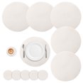 thumbnail image 1 of Juego de 6 manteles individuales trenzados redondos, lavables, PP/PET, resistentes al calor, 34cm, mantel para cocina, mesa de comedor de Navidad, decoración de fiesta, 1 of 5
