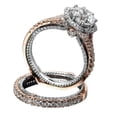 thumbnail image 2 of Clearance Rings for Women Fashion Rose Gold Round Diamond Color Separation Ring Set, 2 of 7