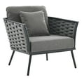 thumbnail image 2 of Modway Stance Outdoor Patio Aluminum Armchair in Gray Charcoal, 2 of 7