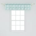 thumbnail image 2 of Ambesonne Floral Valance Pack of 2, Continuous Flower Symbols, 54"X12", Pale Blue Cadet Blue, 2 of 4