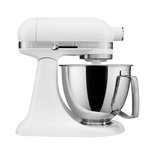 Batidora de pie KitchenAid Artisan Mini Plus, 3,3 L, color blanco mate