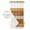 yellow, variant on No Hook Farmhouse Yellow Brown Shower Curtain with Snap in Liner Set, Vintage Wooden Striped Waterproof Fabric Bathroom Curtains with See Through Top Window, Hotel Style Stall 54 x 78 Inch