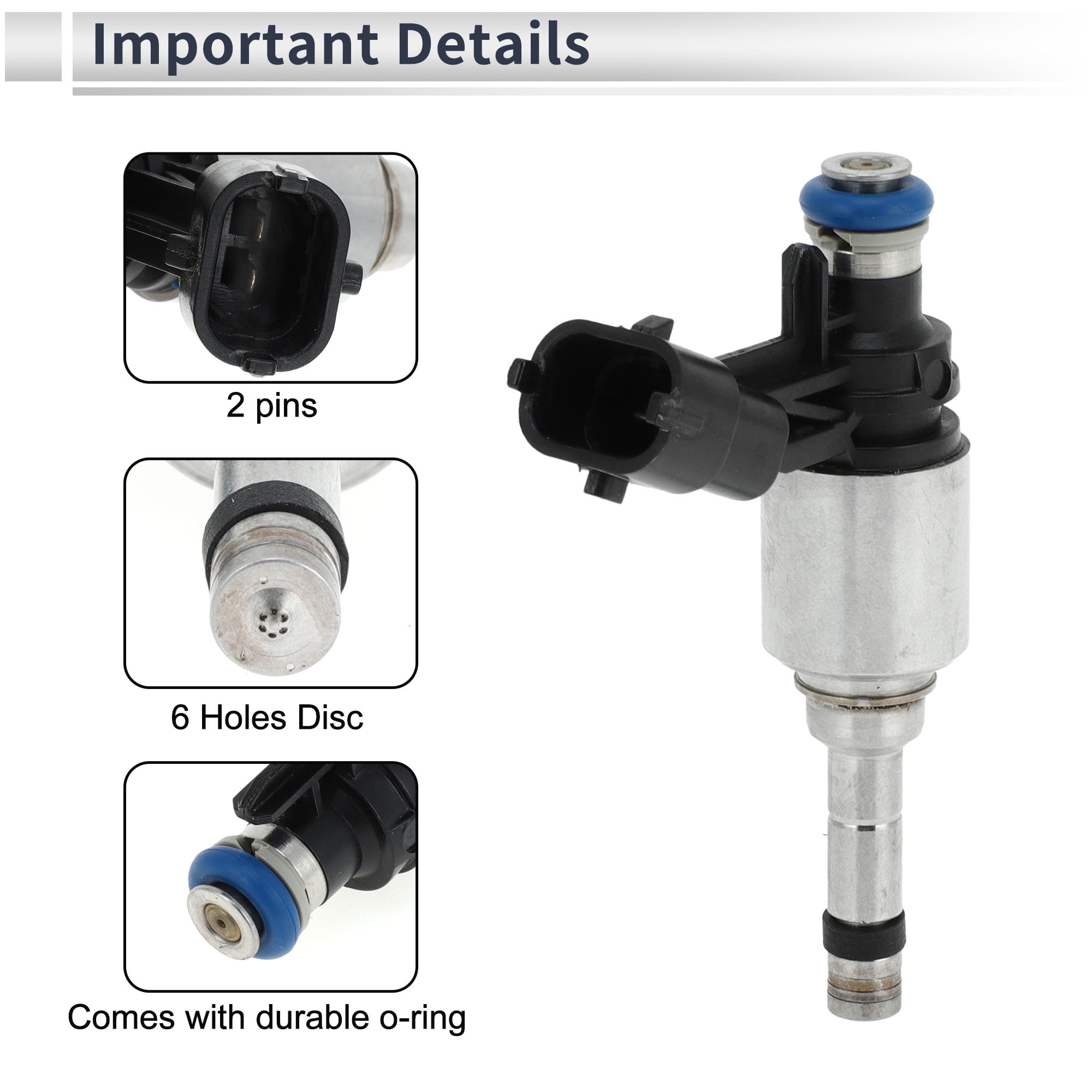 Unique Bargains  1pcs Fuel Injector for Hyundai Tucson 1.6T 2016-2018 Flow Match Fuel Nozzle No.0261500331/35310-2B160