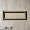 thumbnail image 5 of Washable Skid-Resistant Runner Rug, Border, Natural Twist and Black, 26" x 72", 5 of 9