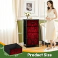 thumbnail image 2 of 4 Drawer Vertical Storage Dresser Seamless ornamental floral with Wood Top Fabric Pull Drawers, 2 of 8