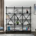 thumbnail image 2 of Ada Home Décor Elston 4 Tier Shelf Bookcase, Gold/Anthracite, 2 of 4