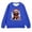 Blue, variant on Girls Sweatshirt Childrens Christmas Tree Graphic Pocket Crew Neck Pullover Hoodless Top Black 3-4 Years