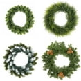 thumbnail image 2 of 15.8 Inch Christmas Wreaths for Front Door, Artificial Green Cedar Garland with Pine Cones and Berry, Christmas Wreath for Holiday Decoration Indoor Outdoor Home Decoration(F Style), 2 of 8