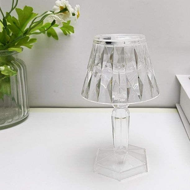 Lámpara de mesita de noche Yinane decoración de luz nocturna LED decorativa para oficina y boda Blanco