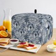 thumbnail image 2 of Toaster Cover 2 Slice, Blue Tropical Leaves Dustproof Bakeware Oven Protector with Top Hook, Summer Palm Trees Botanical Waterproof Small Kitchen Appliance Toasters Dust Cover, 11"x6"x8", 2 of 9