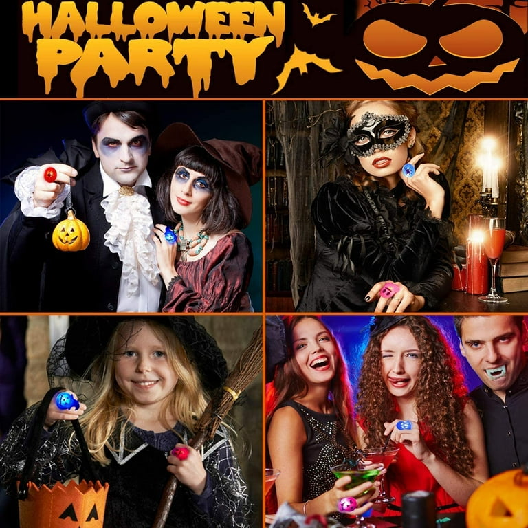 Halloween LED Glow Ring,Light Up Toys Glow in the Dark