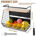 thumbnail image 2 of Magnetic Fridge Shelf with Wood Lid Large Capacity Magnetic Spice Rack Multifunctional Refrigerator Magnet Shelf for Home Kitchen Counter Cabinet, 2 of 10