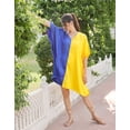 thumbnail image 5 of Oussum Women Satin Short Kaftan Nightwear Plus Size Dress in Double Shade Casual Ladies Sleepwear Tunic Online, 5 of 8