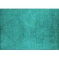 thumbnail image 1 of Ahgly Company Machine Washable Indoor Rectangle Oriental Turquoise Blue Industrial Area Rugs, 2' x 5', 1 of 4