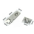 thumbnail image 4 of PEACNNG 2Pcs 4 Inches Padlock Hasp Door Clasp Hasp Lock Latch Stainless Steel Lock for Fastening Gate Cabinet Door (Silver), 4 of 8