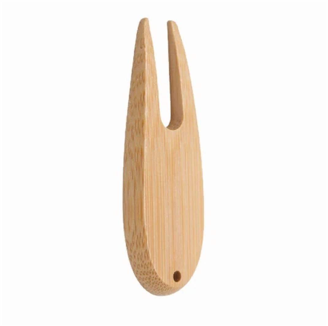 10Pcs Portable Bamboo Golf Divot Repair Tool Fork Prongs Golf Training Aids Tool