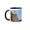Black/White, variant on 3drose, Minnesota, Lake Superior North Shore, Split Rock Lighthouse, 1910, 11oz Two-tone Yellow Mug