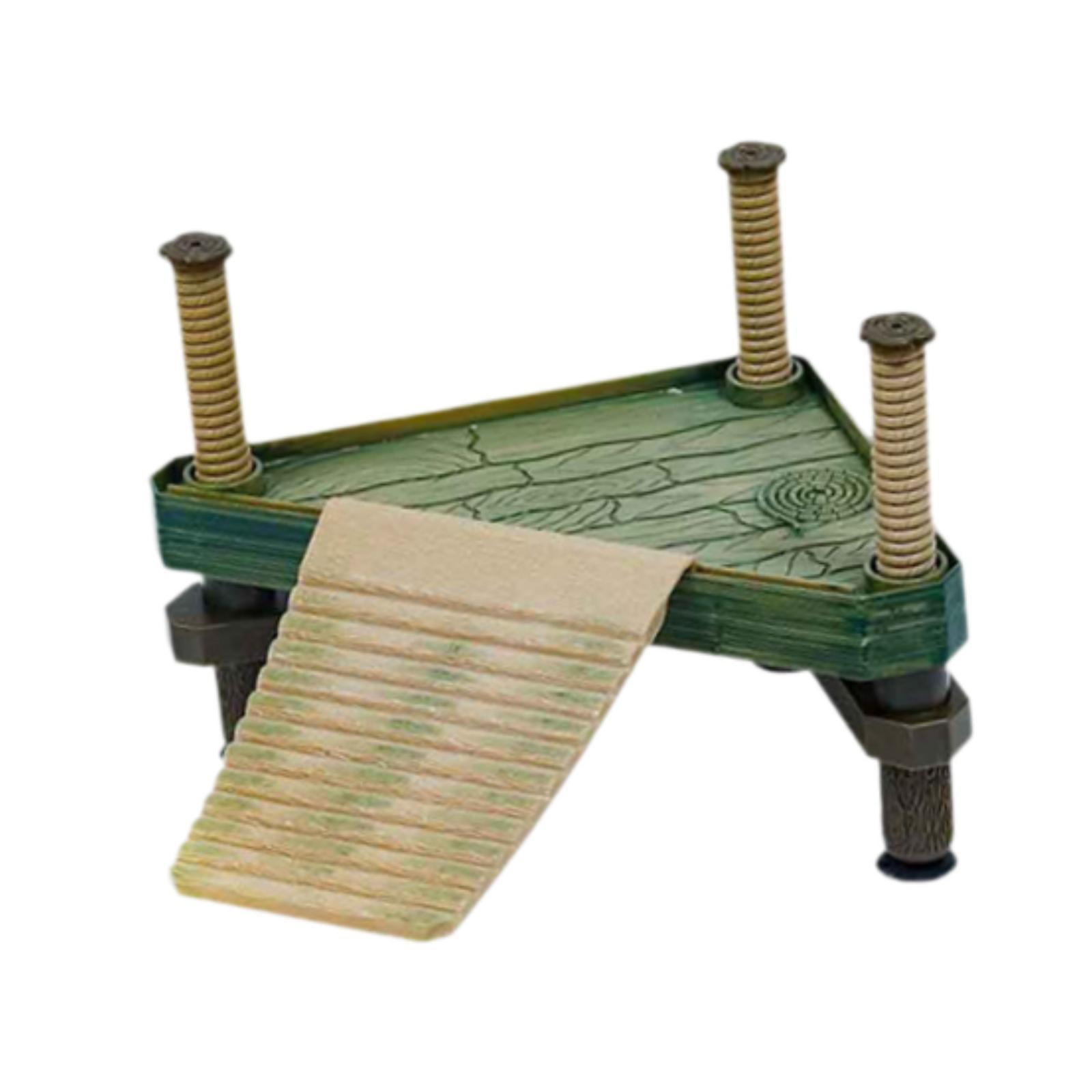 TOOYFUL Turtle Ramp Turtle Resting Reptile Hide Cave Hideouts Turtle Resting Basking for Newts Semi Aquatic Animals 35x23.5x28.5cm