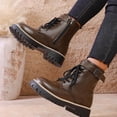 thumbnail image 6 of Women's Combat Boots Ankle Booties Lace-up Platform Side Zipper Mid-calf Military Winter Boot for Women, 6 of 8