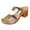 Gold, variant on IUJSOY Womens Sandals Peep Toe Slides Chunky Heeled Mules Comfortable Slip on Shoes Casual Pumps