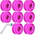 thumbnail image 1 of FloreceBien Paquete de 8 ruedas para patines con rodamientos instalados, ruedas luminosas cuádruples iluminadas para patinaje de doble fila y monopatín, 32 mm x 58 mm, 1 of 8