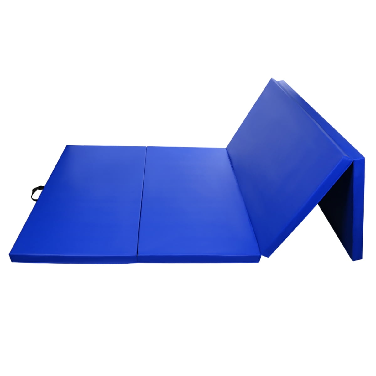 Geniqua Gymnastics Mat Folding Fitness Yoga Stretching Workout Tumble Mat Blue