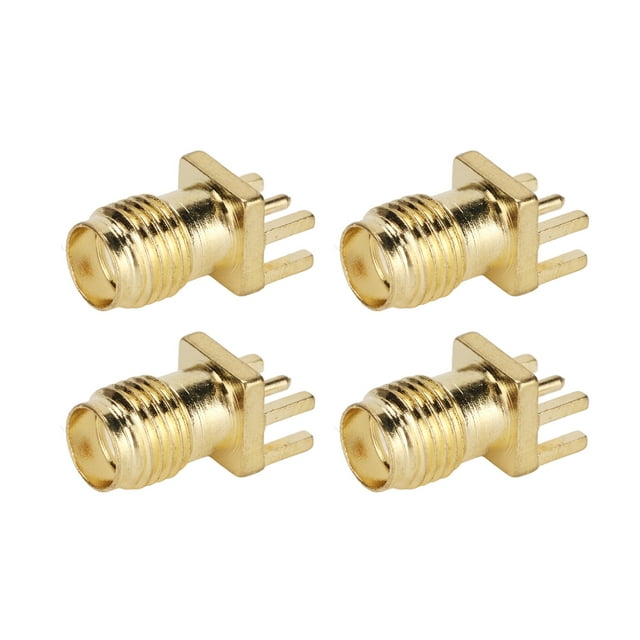 RF Connector Adapter, High Reliability SMA Female Base Socket 100 Pcs Oxygen Free Copper for Receiver